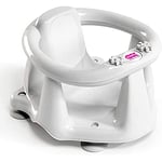 OKBABY Flipper Evolution - Anneau de Bain, Assise en Gomme Antidérapante pour Nouveau-né 6-15 Mois (13 kg) - Blanc