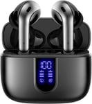 Bluetooth-kuulokkeet Todelliset langattomat nappikuulokkeet 60H-toisto LED-virtanäyttö Kuulokkeet langattomalla latauskotelolla IPX5 vedenpitävät in-ear-kuulokkeet mikrofonilla televisioon Älypuhelin kannettava tietokone Urheilu