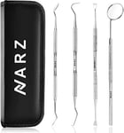 NARZ Plaque Remover for Teeth Cleaning Tool 4 Pcs Dental Tooth Cleaner Kit Stai