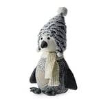 Blue Canyon Snowy Penguin Door Stop| Sand Stuffed Door Stopper| Heavy Door Stopper Animals| 1kg| Polyester Fabric Door Stopper for Bedroom, Drawing Room, Outdoor| Elegant Home Décor |(Grey)