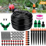 Xddias Drip Irrigation Kit - 40m 1/4" Micro Garden Irrigation Diy System,