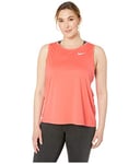 Nike W NK Dry Miler Tank Plus Réservoir Femme, Ember Glow/Reflective Silv, FR : 4XL (Taille Fabricant : 2X)