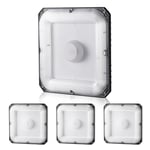 VEVOR Lampes LED d'atelier, lot de 4, plafonniers de garage 80 W, 8800 lm 5000 K, 25,4x25,4 cm, montage surface, éclairage de plafond IP65 pour station essence, entrepôt, usine industrielle, magasin