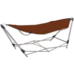 Vidaxl - Hamac avec support pliable Marron Marron