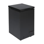 48cm Freestanding Slimline Compact Black Chest Freezer CHF100B