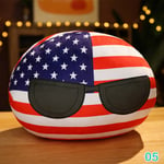 10 cm Country Ball Plyschleksak Polandball hänge Countryball 5(USA)