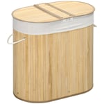 Bamboo Laundry Basket with Lid 100 Litres Laundry Hamper