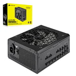 Corsair RM1000x SHIFT Fully Modular ATX Power Supply - 80 PLUS Gold - ATX 3.0 - PCIe 5.0 - Zero RPM - Modular Side Interface - Black