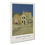 The Yellow House With Border By Vincent Van Gogh Canvas Print for Living Room Bedroom Home Office Décor, Wall Art Picture Ready to Hang, 30 x 20 Inch (76 x 50 cm)