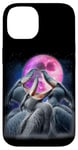 Coque pour iPhone 14 3 Shoebill Stork hurling at the moon Funny Shoebill Bird