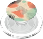 Motifs abstraits pêche et menthe pour la relaxation PopSockets PopGrip pour MagSafe