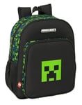 MINECRAFT TNT Sac à dos scolaire pour enfant, adaptable au chariot, idéal pour les enfants d'âge scolaire, confortable et polyvalent, qualité et résistance, 32 x 12 x 38 cm, multicolore, M,