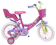 albri Bicicletta Bambina Da 14 Pollici Di Disney Minnie Vélo pour Fille Pouces Adulte Unisexe, Rose