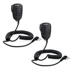 Retevis RS111 Talkie Walkie Microphone Haut-Parleur 2 Broches Microphone Compatible avec Talkie Walkie Retevis Retevis RT24 RT27 RT22 RT21 RT28 Baofeng UV-5R BF-888S Kenwood WOUXUN TYT (2 pcs)