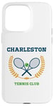 Coque pour iPhone 15 Pro Max Club de tennis Preppy de Charleston, Caroline du Sud