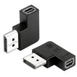 GELRHONR Adaptateur Mini DisplayPort vers DisplayPort 8K, version 1.4 Mini DP femelle vers DP mâle, convertisseur non bidirectionnel, 8K (7680 x 4320) @ 60 Hz Ultra HD - 2 pièces