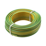 Bobinot de câble | Bobine de fils électrique | Câble électrique | Couronne de câble | Debflex 110345 Bobinot Câble rigide 25 mètres | HO7VU 1,5mm ² | Jaune/Vert