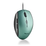 NGS Moth Ice - Souris d’Ordinateur Optique Filaire USB avec 5 Boutons Silencieux et Défilement, Souris Ergonomique, 800/1200/1600 DPI Dimmable, Glace