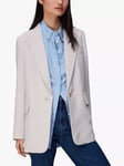 Whistles Crepe Boyfriend Blazer, Neutral