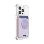 PopSockets Softgoods Phone Wallet with Expanding Grip and Adapter Ring for MagSafe, Phone Card Holder, Wireless Charging Compatible, Wallet Compatible with MagSafe® - Lavender