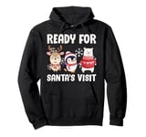 Kids Christmas Costume READY FOR SANTA'S VISIT Funny Pullover Hoodie