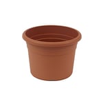 greemotion Pot de fleurs rond en plastique - Pot pour plantes extérieures et intérieures - Pot de jardin couleur terre cuite Ø 30cm 8L