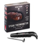 Thermomètre Steak Champ : Thermomètre à viande pour gril et four, sonde température digitale, thermomètre cuisine sans fil, avec LED 3 couleurs
