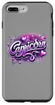 Coque pour iPhone 7 Plus/8 Plus Signe du zodiaque Capricorne rose et violet