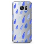 Samsung Galaxy S6 Edge TPU Skal - Vattendroppar