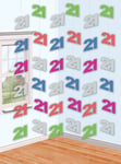 2x    21st Birthday String Decor Milestone Happy Party Hanging Doorway Door Wall