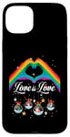 Coque pour iPhone 15 Plus Rainbow Heart Love 's Love LGBT Gay Lesbian Pride Noël