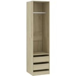 Armoire Penderie, Porte-Vêtements, Garde-robe avec tiroirschêne sonoma 50x50x200 cm aggloméré pewv59369 Maisonchic