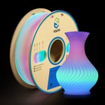 filament pla 1.75,Glow in the dark,Multicolore Arc-en-ciel,Phosphorescent Rainbow,Bleu,Vert,Rose,Violet,Changement de Couleur du Filament 3D en 5m,1kg/bobine