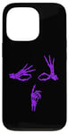 iPhone 13 Pro Purple Skeleton Hands Shhh Say Less Purple Color Graphic Case