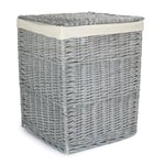 Red Hamper H198W/2 Grey Wash Square Laundry Basket with White Lining