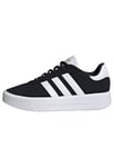 adidas Femme Court Platform Suede Basket, Core Black/FTWR White/FTWR White, 40 EU