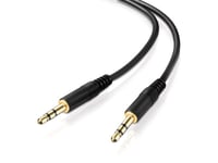 3 M Stereo-aux-Kabel 2-mal 3,5 -mm-fiche Jack Plaqué Or Ultraslim-Design