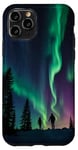 iPhone 11 Pro Lights Northern Couple Stargazing Night Scene Sky Designs Case