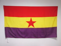 DRAPEAU ESPAGNOL RÉPUBLICAIN ETOILE ROUGE 150x90cm - DRAPEAU ESPAGNE RÉPUBLICAIN