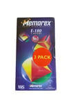 Memorex Blank Video Cassette Tapes Memorex E-180 SHQ 3PK 3 Hour VHS Tapes ×3 New