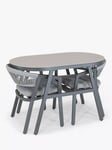 Menos by KETTLER Cassis 2-Seater Garden Bistro Table & Chairs Set, Anthracite/Grey