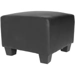 Canapé-élément pouf repose-pied Lyon, modulaire, simili-cuir, noir