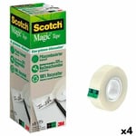 Set med självhäftande tejp Scotch Magic Transparent 9 Delar 19 mm x 33 m (4 antal)