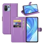 Xiaomi Mi 11 Lite 5G      Pu Wallet Case    [Purple]