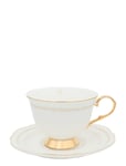 Cup With Saucer - Anima Bianco Home Tableware Cups & Mugs Tea Cups White Hilke Collection