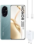 HONOR 200 + Chargeur 100W, Smartphone 5G, 12Go+512Go, Écran AMOLED 6,7", Batterie 5200mAh, Triple Appareil Photo 50 MP, Double SIM, Android 14, Vert