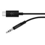 Belkin RockStar 3.5mm with USB-C Connector audio cable USB C Black