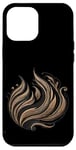 iPhone 13 Pro Max Abstract Gold and Black Feather Design Case