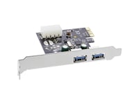 Inline 76666F, Pcie, Usb 3.2 Gen 1 (3.1 Gen 1), Låg Profil, 5000 Mbit/S