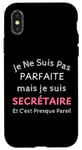 Coque pour iPhone X/XS Cadeau Humour Homme Super Secrétaire Humour Secrétaire